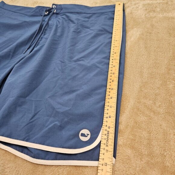 Vineyard Vines Swim Trunks Bathing Shorts Mens Sz 42 Logo Drawstring Pocket Blue - Picture 5 of 16